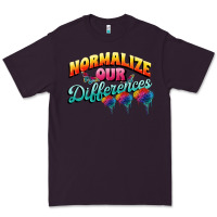 Plum Normalize our differences Autism Premium Tee - FaDigitalArtStudio