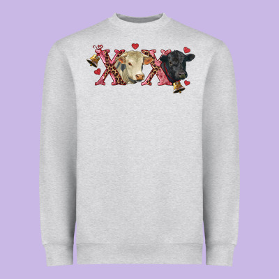 Xoxo Charolais And Black Angus Heavyweight Sweatshirt Designed By Ranaportraitstore