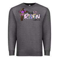 Charcoal Heather easter he is risen matthew 28 6 Premium Sweatshirt - Jasminsmagicworld