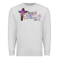 Dove Grey easter he is risen matthew 28 6 Premium Sweatshirt - Jasminsmagicworld