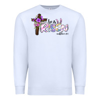 White easter he is risen matthew 28 6 Premium Sweatshirt - Jasminsmagicworld