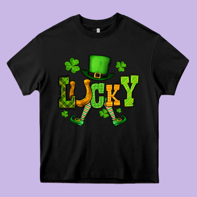 St. Patrick's Lucky Leprechaun Heavy Core Tee Designed By Oliviacreatesart