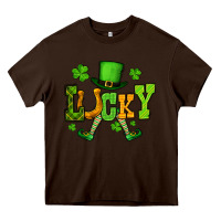 Chocolate Brown St. Patrick's lucky leprechaun Heavy Core Tee - OliviaCreatesArt