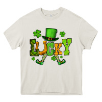 Cream St. Patrick's lucky leprechaun Heavy Core Tee - OliviaCreatesArt
