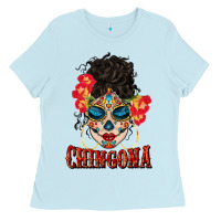 Baby Blue chingona latina bun mama Ladies Tee - BundleAndBundleShop