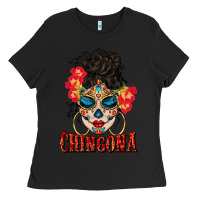 Black chingona latina bun mama Ladies Tee - BundleAndBundleShop