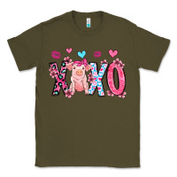 Army Green xoxo pig olivia Classic Tee - OliviaCreatesArt