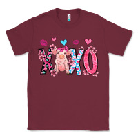 Burgundy xoxo pig olivia Classic Tee - OliviaCreatesArt