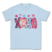Dusty Blue xoxo pig olivia Classic Tee - OliviaCreatesArt