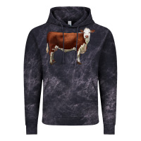 Cloud Black hereford cow Vintage Hoodie - LillyAllenDesigns
