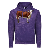 Cloud Purple hereford cow Vintage Hoodie - LillyAllenDesigns