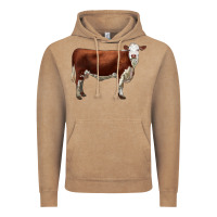 Vintage Coffee hereford cow Vintage Hoodie - LillyAllenDesigns