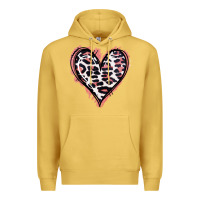 Antique Gold Leopard Glitter Heart Premium Hoodie - Jasminsmagicworld