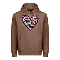 Chestnut Leopard Glitter Heart Premium Hoodie - Jasminsmagicworld
