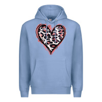 Colony Blue Leopard Glitter Heart Premium Hoodie - Jasminsmagicworld