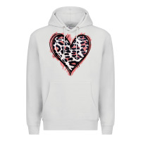 Dove Grey Leopard Glitter Heart Premium Hoodie - Jasminsmagicworld