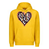 Lemon Leopard Glitter Heart Premium Hoodie - Jasminsmagicworld