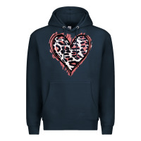 Navy Leopard Glitter Heart Premium Hoodie - Jasminsmagicworld