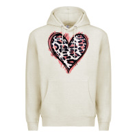 Oatmeal Heather Leopard Glitter Heart Premium Hoodie - Jasminsmagicworld