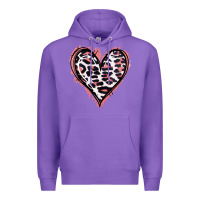 Purple Leopard Glitter Heart Premium Hoodie - Jasminsmagicworld