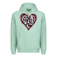 Seafoam Leopard Glitter Heart Premium Hoodie - Jasminsmagicworld