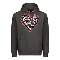 Smoke Leopard Glitter Heart Premium Hoodie - Jasminsmagicworld