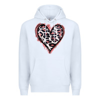 White Leopard Glitter Heart Premium Hoodie - Jasminsmagicworld