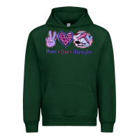 Forest Green Peace Love Hairstylist Urban Hoodie - Jasminsmagicworld
