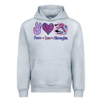 Heather Grey Peace Love Hairstylist Urban Hoodie - Jasminsmagicworld