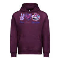 Mauve Wine Peace Love Hairstylist Urban Hoodie - Jasminsmagicworld
