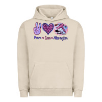 Pigment French Oak Peace Love Hairstylist Urban Hoodie - Jasminsmagicworld