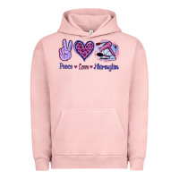 Pigment Salmon Peace Love Hairstylist Urban Hoodie - Jasminsmagicworld