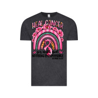 Vintage Black heal cancer rainbow Vintage Tee - LillyAllenDesigns