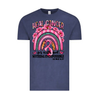 Vintage Denim heal cancer rainbow Vintage Tee - LillyAllenDesigns