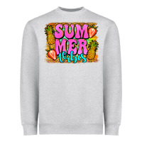 Heather Grey summer vibes leopard background Heavyweight Sweatshirt - Jasminsmagicworld