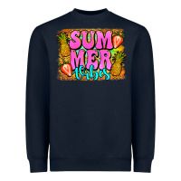 Navy summer vibes leopard background Heavyweight Sweatshirt - Jasminsmagicworld
