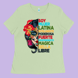 Sugar Skull Women Hispanic Heritage Month Ladies Tee Designed By Bundleandbundleshop