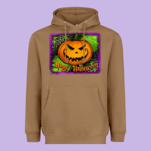 Happy Halloween Jack O' Lantern Pumpkin Heavyweight Hoodie Designed By Jasminsmagicworld