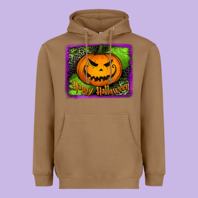 Happy Halloween Jack O' Lantern Pumpkin Heavyweight Hoodie Designed By Jasminsmagicworld