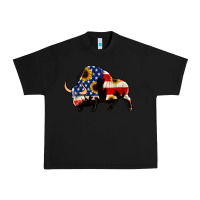 Black american flag bison Urban Heavy Tee - Jasminsmagicworld