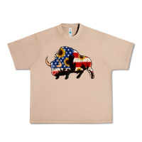 Burro american flag bison Urban Heavy Tee - Jasminsmagicworld