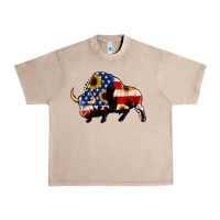 French Oak american flag bison Urban Heavy Tee - Jasminsmagicworld
