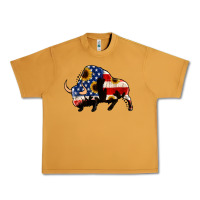 Peanut Butter american flag bison Urban Heavy Tee - Jasminsmagicworld