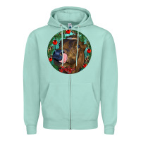 Seafoam Longhorn Cow Christmas Zipper Hoodie - RanaPortraitStore