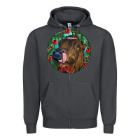 Smoke Longhorn Cow Christmas Zipper Hoodie - RanaPortraitStore