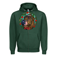 Sports Green Longhorn Cow Christmas Zipper Hoodie - RanaPortraitStore