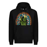 Black cactus gemstone rainbow Premium Hoodie - Artiststas