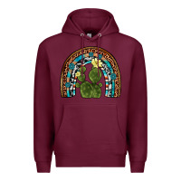 Burgundy cactus gemstone rainbow Premium Hoodie - Artiststas