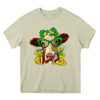 Mossy St. Patrick's Day cow Heavy Core Tee - OliviaCreatesArt