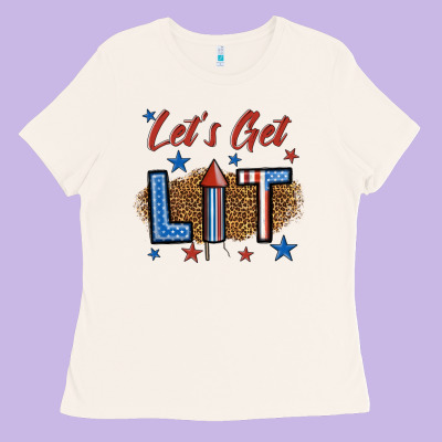 Let's Get Lit 1 Ladies Tee Designed By Bundleandbundleshop